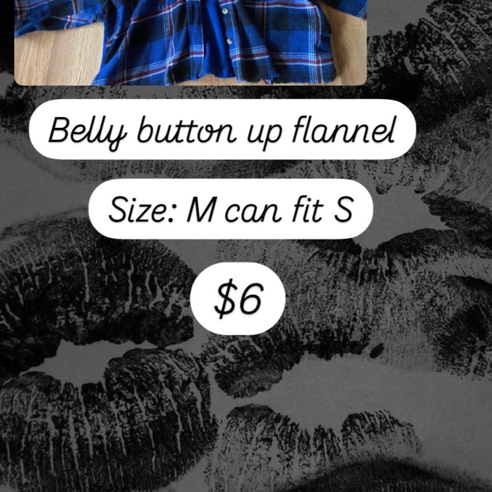 Blue and Black Flannel Shirt